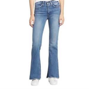 Edwin Size 30 Chrissy Wide Flare Premium USA Blue Jeans Frayed Hem x Free People